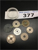 LOT OF COINS W/HOLES