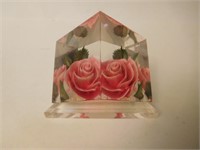 Hand Carved & Colored Paperweight by Bircraft