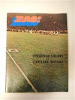 1970 Steelers vs Browns Game Program