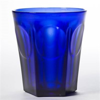 COLONIAL TUMBLER, deep blue, hexagonal form with