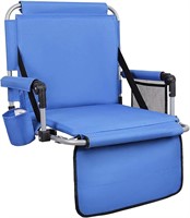 $122  ALPHA CAMP Stadium Seat Padded Chair Blue