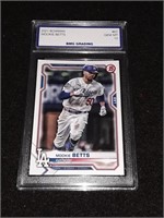 Mookie Betts 2021 Bowman GEM MT 10