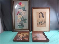 *4 Nice Wall Hangings One Is Very Old Largest is