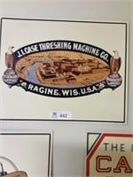 Case JJ Case Threshing Machine Co. Tin Sign