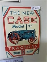 Case Model L Tractors Sold Here Tin Sign