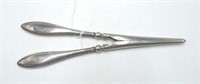 Vintage pair sterling silver glove stretchers