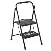 600lbs 2 Step Ladder,Folding Step Stool with Wide