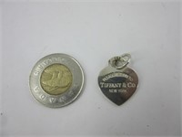 Authentique médaille Tiffany Co en argent 925