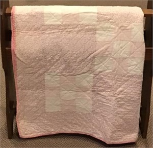 Hand Stitched Pink Quilt