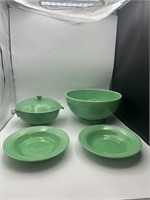 4-Green FiestaWare Pieces