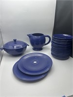 24-Fiesta Ware Pieces (Plates, Bowl & Lid &