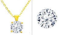 Moissanite Pendant Necklace 1.00ct. D Color, VVS C