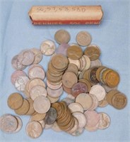 (3) Rolls of Wheat Pennies.