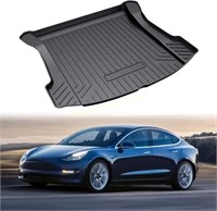 Trunk Mat for Tesla Model 3  Black Rubber