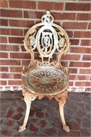 Small Ornate Cast Iron Garden Chair