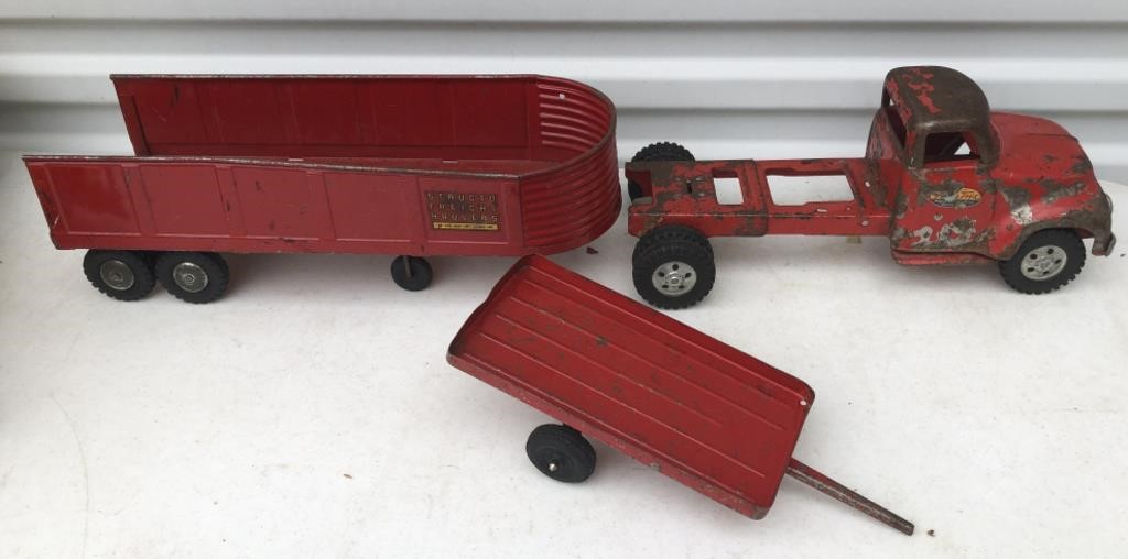 Tonka Toy Vintage Metal Truck, Trailer & More