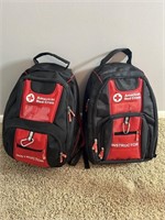 2 American Red Cross Backpacks with Accessories