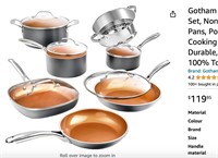 Gotham Steel 12 Piece Pots and Pan Set,