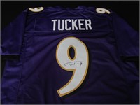 JUSTIN TUCKER SIGNED RAVENS JERSEY JSA COA