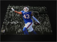 TERREL BERNARD SIGNED 11X14 PHOTO BILLS COA