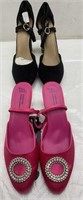 2 pairs of women shoes size 9 heels 2in/ 5in