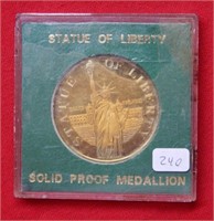 Statue of Liberty Solid Proof Medallion