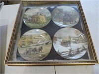 Collector Plates And Display Case