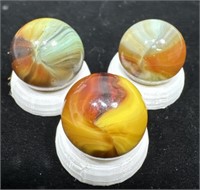 (3) master Sunburst marbles NM