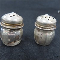 Sterling Silver Salt & Pepper Shakers, 1.25"h