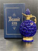 1963 Cobalt Blue & Gold Jim Beam Whiskey Decanter