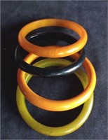 4 Bakelite bracelets