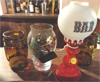 Beer Mugs, Decor & Bar Lamp