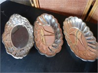 Three Nice Oval Silverplate Serving Trays
