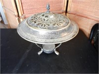 Vintage Silverplate Serving Ware Pc w/ Stand & Lid