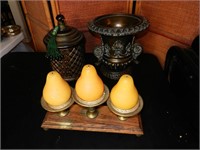 Dcor Lot - Pear Candles, Urn, etc