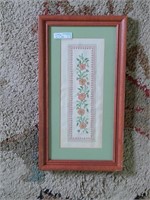 Floral Crossstitch 8 1\4" X 15"