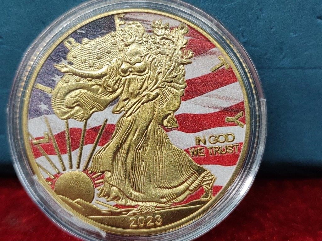 Colorized Walking Liberty Plated Coin