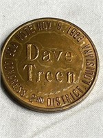 Dave Treen for Congress 1968 Token