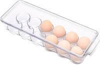 2 Eggs Holder for Refrigerator, Clear Egg Containe