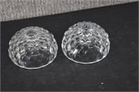 2 Anchor Hocking Bubble Glass Candle Holders