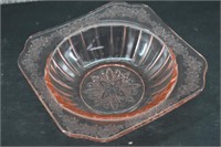 Jeannette Adam Pink Depression Glass Bowl