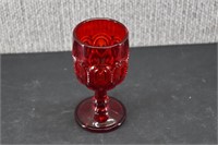 LG Wright Moon & Stars Ruby Goblet