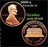 Proof 1990-s Lincoln Cent 1c Grades GEM++ Proof De