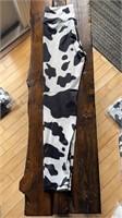 Small High Waisted Cow Print Leggings