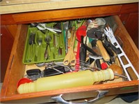 Everything Top Drawer left of sink