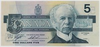 1986 Canada $5 Note CUNC