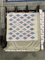 Pink and blue Diamond quilt (79X68.5)
