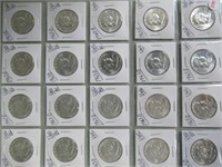(20) 1963-D UNC/BU Franklin Half Dollars.