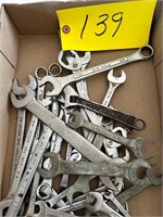 Box of misc end wrenches