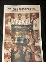 St Louis Cardinals World Series Win Post Dispatch